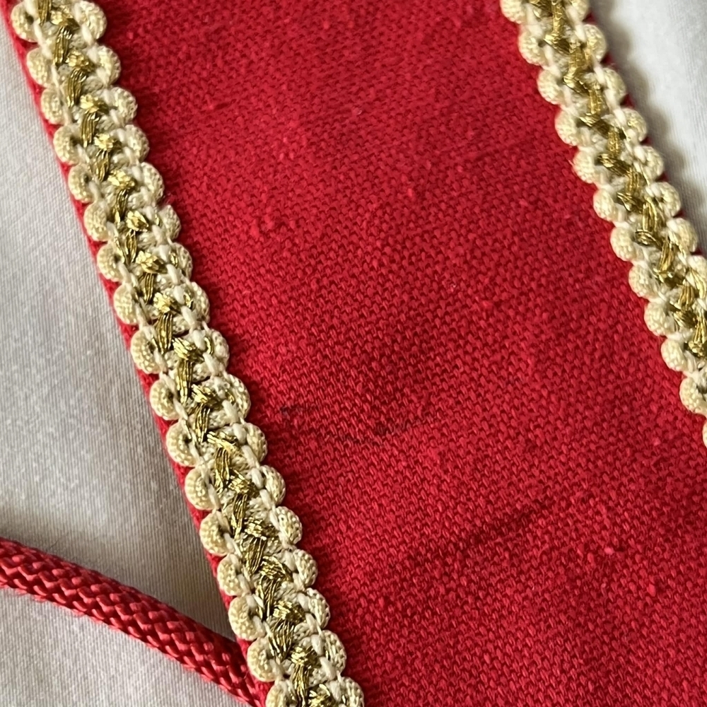 RARE Vintage Yves Saint Laurent 70s Russian Collection Red Tie Waist Belt - Picture 6 of 12